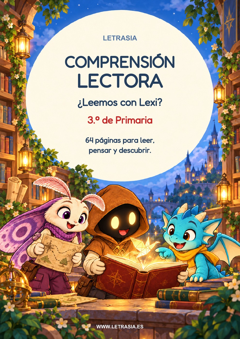 Portada del cuaderno ¿Leemos con Lexi? de 3.º de Primaria