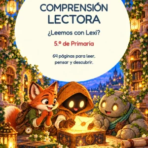 Portada del cuaderno de comprensión lectora de 5.º de Primaria de Letrasia