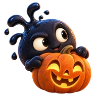 Borrón con una calabaza de Halloween