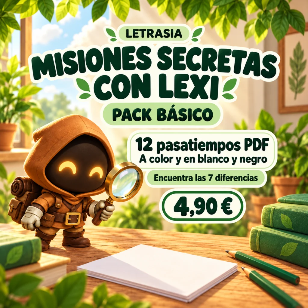 Pack Básico de Lexi: 12 fichas de 7 diferencias
