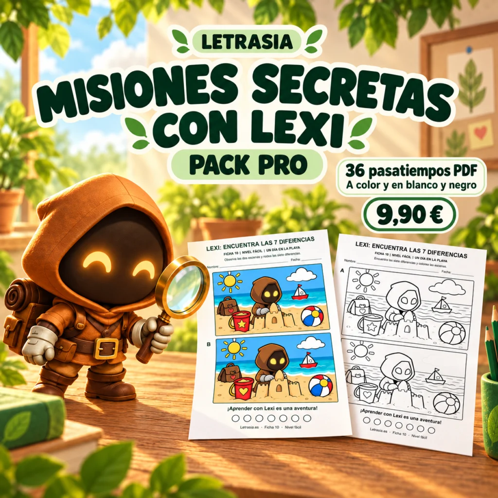 Pack Pro de Lexi: 36 fichas de 7 diferencias