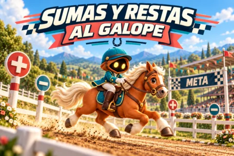 Sumas y restas al galope: Lexi y su poni en una carrera de cálculo