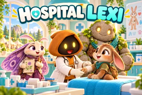 Lexi vestido de médico en su hospital
